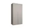 Drehtürenschrank mit Soft-Close-Funktion Eiger 10, Farbe: Kaschmir, 1 Meter breit, eine Kleiderstange, Kleiderschrank, Griffe: Kaschmir, ein Fach