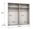 Kleiderschrank | 4-Türig | Farbe: Kaschmir | 2 Fächer | 2 Kleiderstangen | Griffe: Kaschmir | Soft-Close-Funktion | Maße: 200 x 52 x 202 cm | ABS-Kanten