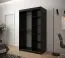 Kleiderschrank im modernen Design Mulhacen 12, Farbe: Schwarz matt / Weiß matt - Abmessungen: 200 x 120 x 62 cm (H x B x T), mit fünf Fächern