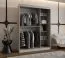 Kleiderschrank / Schiebetürenschrank | Farbe: Kaschmir | 2 Kleiderstangen | 5 Fächer | hochwertig Verarbeitet | 150 x 62 x 200 cm | für Schlafzimmer