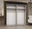 Kleiderschrank mit vier Türen Korab 27, Farbe: Weiß, 2 Meter breit, Drehtürenschrank, zwei Fächer, Griffe: Gold, zwei Kleiderstangen, Soft-Close-Funktion