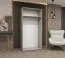 Drehtürenschrank / Kleiderschrank Korab 120, Farbe: Kaschmir, eine Kleiderstange, Soft-Close-Funktion, 1 Meter breit, zwei Spiegeltüren, Griffe: Kaschmir