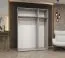 Kleiderschrank mit drei Spiegeltüren Korab 132, Farbe: Kaschmir, 1,5 Meter breit, Griffe: Gold, zwei Kleiderstangen, zwei Fächer, Soft-Close-Funktion