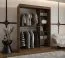 Kleiderschrank | Farbe: Walnuss Warmia | 5 Fächer | 2 Kleiderstangen | hochwertig Verarbeitet | 150 x 62 x 200 cm | Schiebetürenschrank | dekorative Spiegeltür