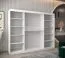 Kleiderschrank / Schiebetürenschrank | Weiß Matt | 10 Fächer | 2 Kleiderstangen | hochwertig Verarbeitet | 250 x 62 x 200 cm | dekorative Spiegeltür