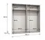 Drehtürenschrank | 2 Meter breit | 2 Kleiderstangen | Farbe: Kaschmir | Griffe: Kaschmir | Maße: 200 x 52 x 202 cm | Kleiderschrank | 2 Fächer | 4 Türen