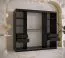 Kleiderschrank mit stylischen Design Balmenhorn 44, Farbe: Schwarz matt - Abmessungen: 200 x 200 x 62 cm (H x B x T), mit einer Spiegeltür