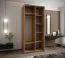 Kleiderschrank / Schiebetürenschrank | 2 Schiebetüren | 245,5 x 100 x 64 | 2 Kleiderstangen | 6 Fächer | Farbe: Eiche Artisan | ABS-Kantenschutz