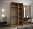 Kleiderschrank / Schiebetürenschrank | 245,5 x 130 x 64 cm | 6 Fächer | 6 Einlegeböden | 2 Schiebetüren | 2 Kleiderstangen | Farbe: Weiß | Soft-Close