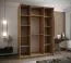 Kleiderschrank / Schiebetürenschrank | 11 Fächer | 10 Einlegeböden | 245,5 x 170 x 64 cm | 2 Kleiderstangen | 2 Schiebetüren | Farbe: Weiß | Soft-Close