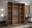 Kleiderschrank / Schiebetürenschrank | 10 Einlegeböden | 11 Fächer |245,5 x 190 x 64 cm | 2 Kleiderstangen | 2 Schiebetüren | Soft-Close | Farbe: Schwarz