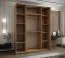 Kleiderschrank / Schiebetürenschrank | 2 Kleiderstangen | 2 Schiebetüren | 11 Fächer | Farbe: Weiß | 245,5 x 190 x 64 cm | Soft-Close | Spiegel