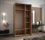 Kleiderschrank / Schiebetürenschrank | 6 Fächer | Farbe: Weiß | 245,5 x 140 x 64 cm | 2 Kleiderstangen | Soft-Close | Spiegel | 2 Schiebetüren