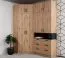 Schrankaufsatz für Fafe 08 | Eiche Artisan | 2 Türen | Soft Close | Holzoptik | 40 x 91 x 91 cm | ausreichend Platz | Griffe: schwarzfarben | eckig
