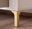 Kommode mit genügend Stauraum Barbe 15, zwei offene Fächer, Farbe: Kaschmir, mit acht Fächer, Griffe: Gold, Maße: 136 x 97 x 40 cm, hochwertige Verarbeitung, ABS-Kantenschutz