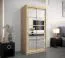 Schiebetürenschrank / Kleiderschrank Aizkorri 01B mit Spiegel, Farbe: Eiche Sonoma - Abmessungen: 200 x 100 x 62 cm (H x B x T)