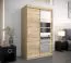 Schiebetürenschrank / Kleiderschrank Aizkorri 02A mit Spiegel, Farbe: Eiche Sonoma - Abmessungen: 200 x 120 x 62 cm (H x B x T)