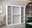 200 cm breiter Kleiderschrank mit 2 Türen | 10 Fächer | Farbe: Sonoma Eiche / Weiß Abbildung