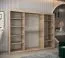 250 cm breiter Kleiderschrank mit 3 Türen | 10 Fächer | Farbe: Sonoma Eiche Abbildung