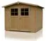 Gartenhaus 2,9 x 2,9 Meter (inkl. Dach) | Naturbelassen | Satteldach | 28 mm Blockbohlen Abbildung