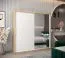 200 cm breiter Kleiderschrank mit 10 Fächern und 2 Türen | Farbe: Sonoma Eiche / Weiß Abbildung