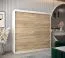 200 cm breiter Kleiderschrank mit 10 Fächern und 2 Türen | Farbe: Sonoma Eiche / Weiß Abbildung