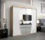 200 cm breiter Kleiderschrank mit 10 Fächern und 2 Türen | Farbe: Sonoma Eiche / Weiß Abbildung