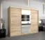 250 cm breiter Kleiderschrank mit 10 Fächern und 3 Türen | Farbe: Sonoma Eiche Abbildung