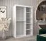 120 cm breiter Kleiderschrank mit 2 Türen | 5 Fächer | Farbe: Weiß Abbildung