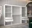 250 cm breiter Kleiderschrank mit 3 Türen | 10 Fächer | Farbe: Weiß Abbildung