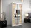 100 cm breiter Kleiderschrank mit 5 Fächern und 2 Türen | Farbe: Sonoma Eiche / Weiß Abbildung