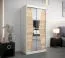 100 cm breiter Kleiderschrank mit 5 Fächern und 2 Türen | Farbe: Sonoma Eiche / Weiß Abbildung