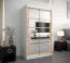 120 cm breiter Kleiderschrank mit 5 Fächern und 2 Türen | Farbe: Sonoma Eiche / Weiß Abbildung
