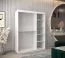 150 cm breiter Kleiderschrank mit 2 Türen | 5 Fächer | Farbe: Weiß Abbildung