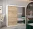 2 Meter breiter Kleiderschrank mit 2 Türen | Farbe: Sonoma Eiche / Weiß Abbildung