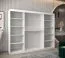 Großer 250 cm breiter Kleiderschrank mit 3 Türen | 10 Fächer | Farbe: Weiß Abbildung