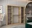 2 Meter breiter Kleiderschrank mit 2 Türen | Farbe: Sonoma Eiche Abbildung
