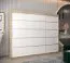 Großer 250 cm breiter Kleiderschrank mit 10 Fächern und 3 Türen | Farbe: Sonoma Eiche / Weiß Abbildung