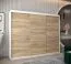 Großer 250 cm breiter Kleiderschrank mit 10 Fächern und 3 Türen | Farbe: Sonoma Eiche / Weiß Abbildung