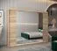 Großer 250 cm breiter Kleiderschrank mit 3 Türen | 10 Fächer | Farbe: Sonoma Eiche Abbildung