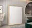 150 cm breiter Schiebetürenschrank mit 2 Türen | 5 Fächer | 2 Kleiderstangen | Farbe: Sonoma Eiche / Weiß Abbildung