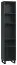 Regal Chiflero 22, Farbe: Schwarz - Abmessungen: 195 x 39 x 38 cm (H x B x T)