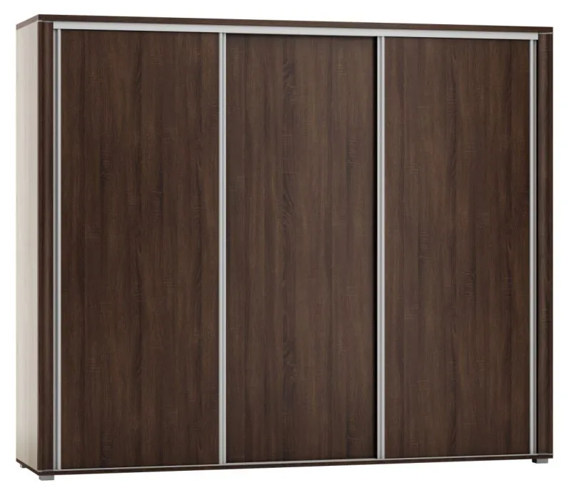 230 cm breiter Kleiderschrank mit 6 Fächern und 3 Türen | Farbe: Sonoma Eiche Abbildung