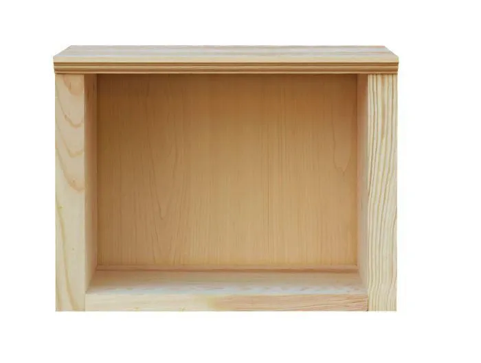 Hängeregal, Wandregal, Bücherregal - 40 cm breit, Kiefer Massivholz, Farbe: Natur Abbildung