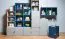 Jugendzimmer - Kommode Skalle 08, Farbe: Grau - Abmessungen: 47 x 94 x 49 cm (H x B x T)