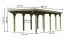 Einzelcarport Classic 3 mit PVC-Dach Variante A SET, Farbe: Natur KDI, Grundfläche 21,24 m²