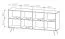 Kommode | Farbe: Eiche Dunin | inkl. LED-Beleuchtung | 183 x 40 x 83 cm | 4 Türen | Soft-Close Funktion | 8 Fächer | schlanke Metallbeine | Sideboard