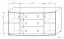 Kommode Rabaul 09, Farbe: Sonoma Eiche - Abmessungen: 80 x 160 x 43 cm (H x B x T)