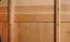 Schrank Slatina 46, Farbe: Eiche / Schwarz, teilmassiv - Abmessungen: 203 x 56 x 63 cm (H x B x T)
