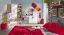 Kinderzimmer - Kommode Fabian 07, Farbe: Eiche Hellbraun / Weiß / Rosa - 130 x 80 x 40 cm (H x B x T)